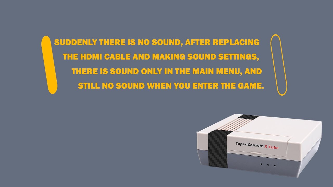 how to fix the sound on the super console x cube